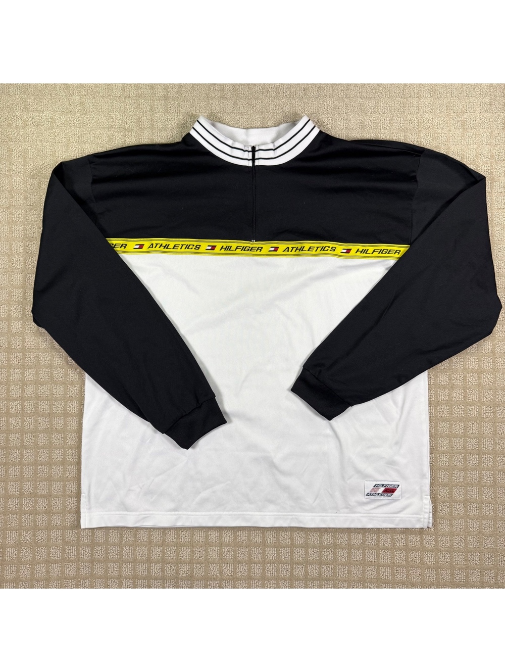 Hilfiger Athletics colorblock quarter zip pullover XL
